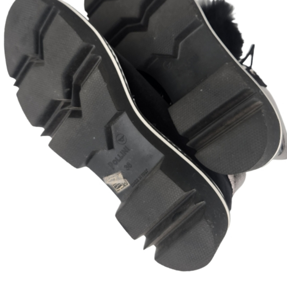 Pollini Velvet Lace Up Booties - Picture 9 of 11